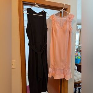 Retail for $375 Aidan Mattox Illusion Scuba Crepe Midi & Inc Midi Jumpsuit Sz 12